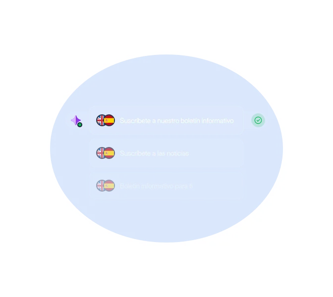 AI LINA generating context-aware translation suggestions and adapting marketing content for Spanish-speaking audiences.