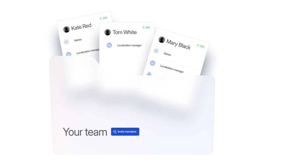 LingoHub translation team management interface showing collaborative localization workflows, multilingual team coordination, and centralized translation project management for global content delivery.