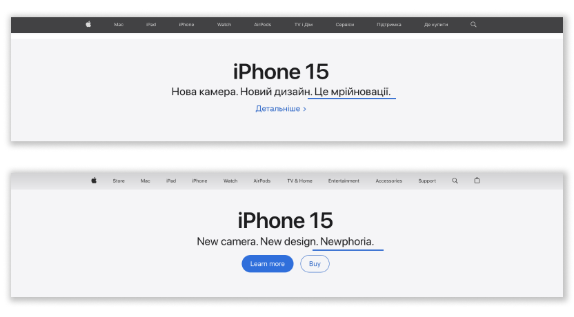iphone website localization