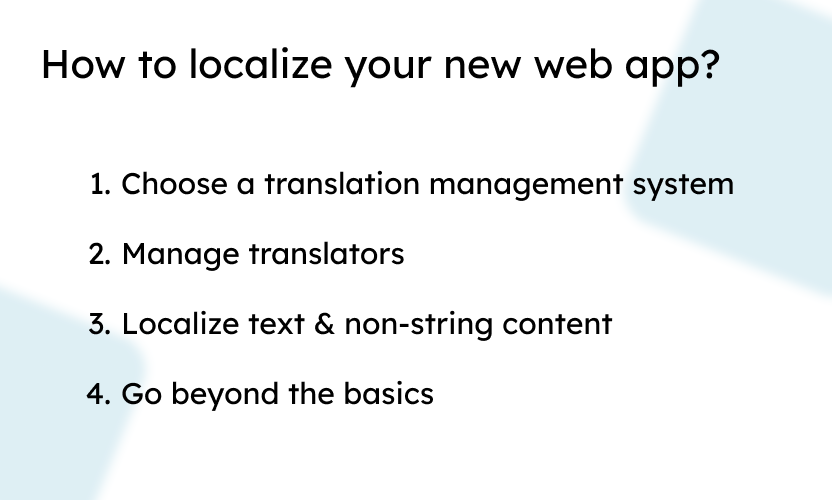 How to localize your new web app