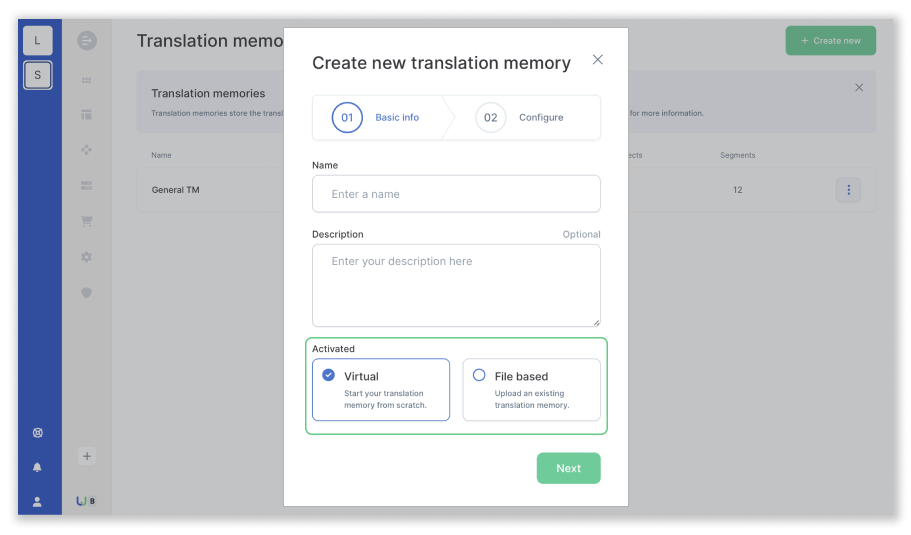 translation memory types