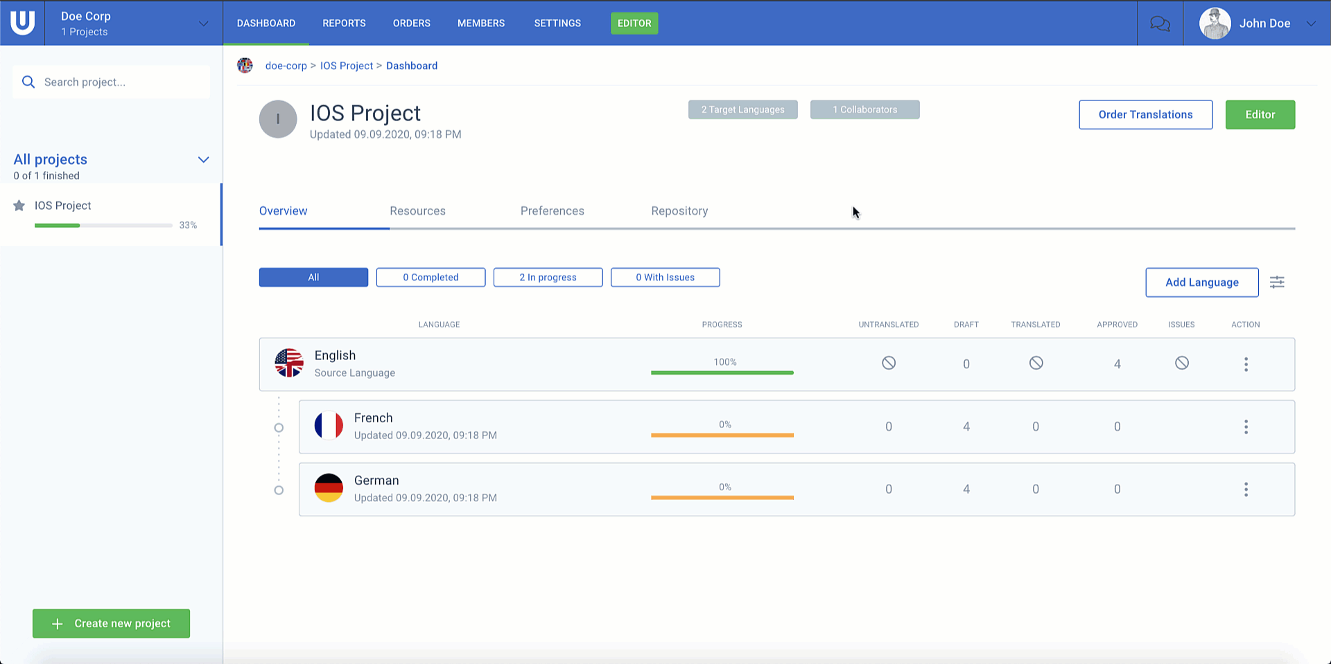 Create Lingohub API Key