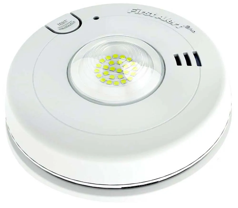 First Alert Rauchmelder mit LED-Blitzlicht