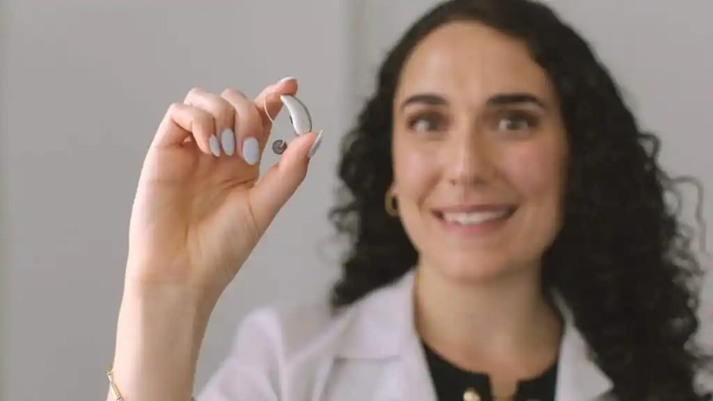 Kristen Knight, a licensed Hearing Instrument Specialist (HIS) who provides telehealth support to Audicus customers.