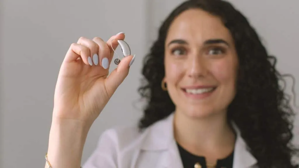 Kristen Knight, a licensed Hearing Instrument Specialist (HIS) who provides telehealth support to Audicus customers.