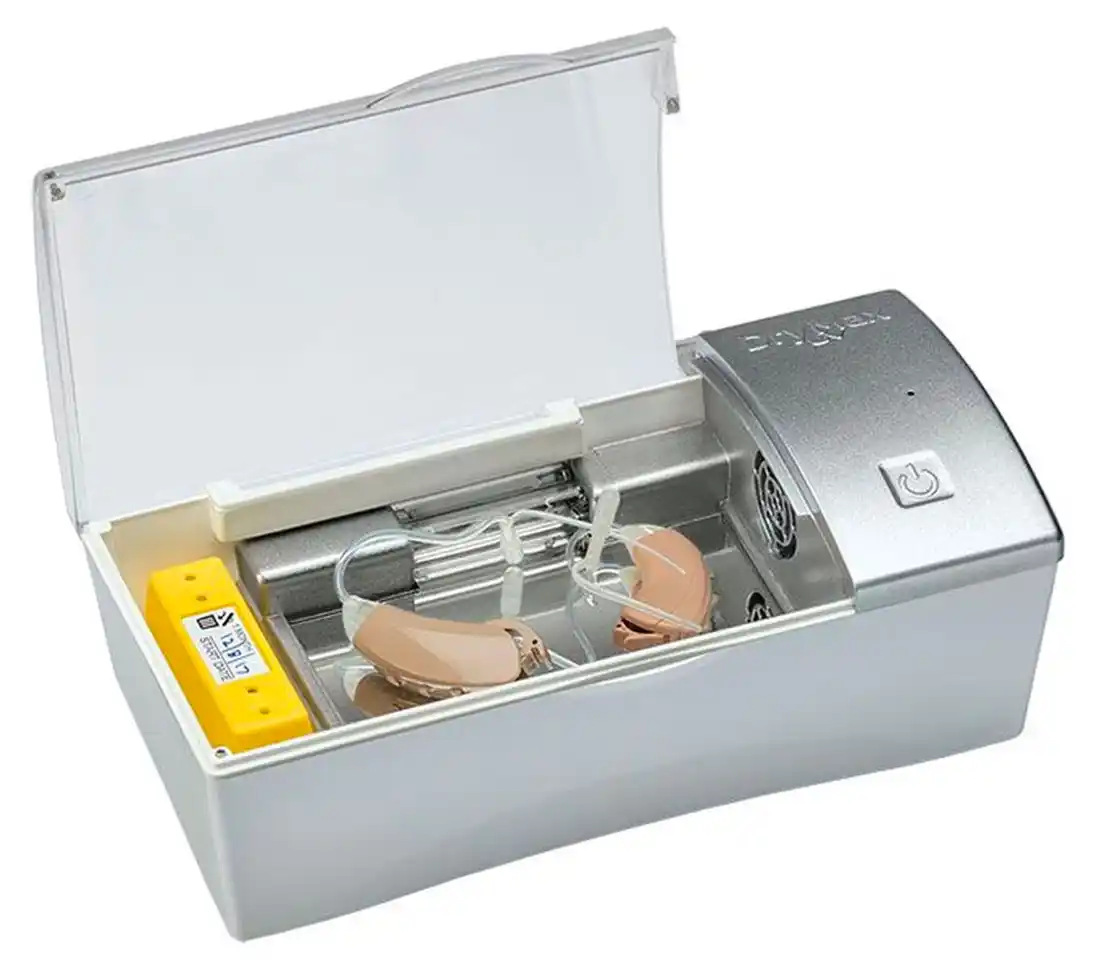Dry and Store Heat and Fan Hearing Aid Drying System