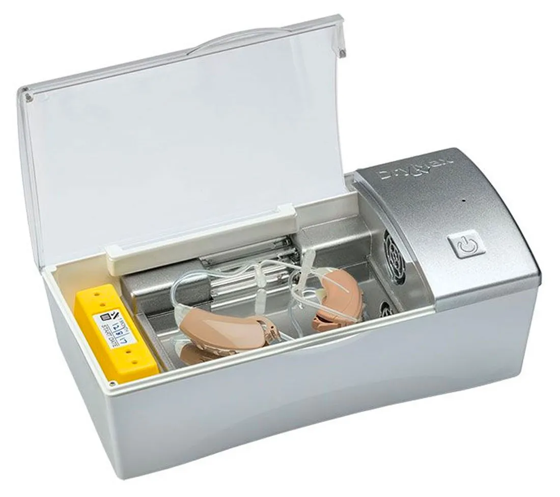 Dry and Store Heat and Fan Hearing Aid Drying System
