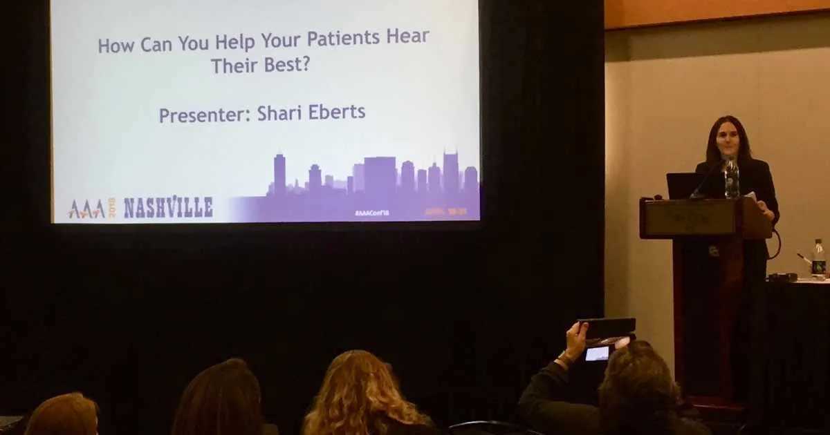 Hearing Aid Patient at Convention