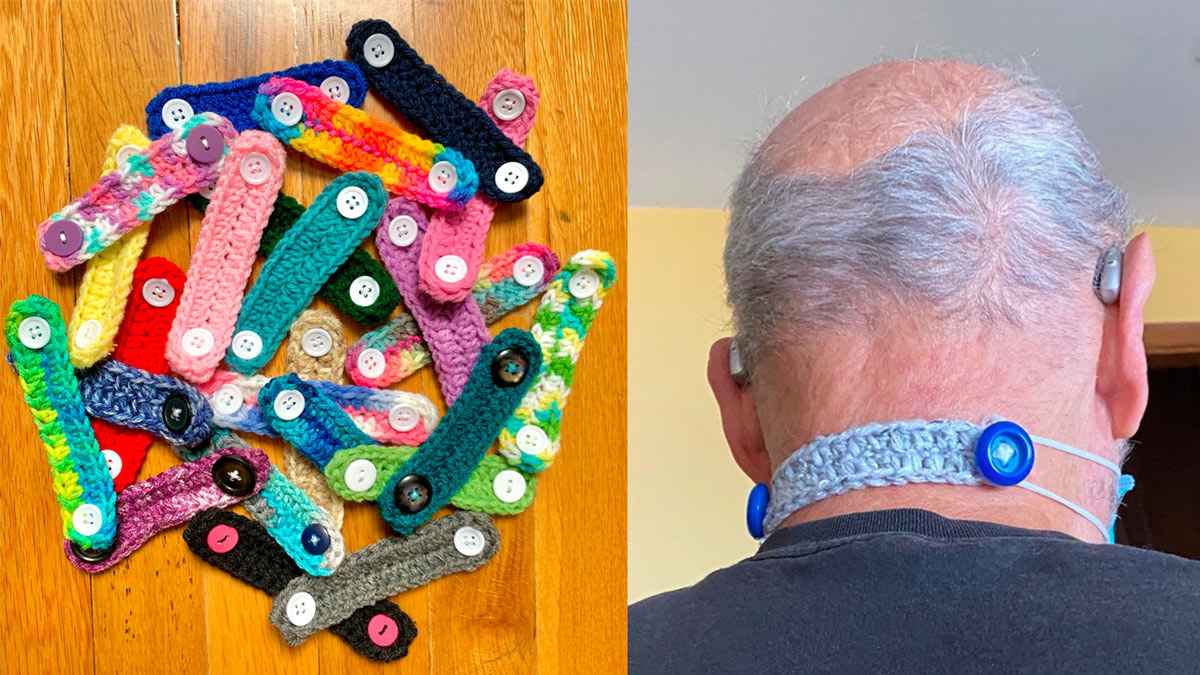 Knitted Mask Holder Fb