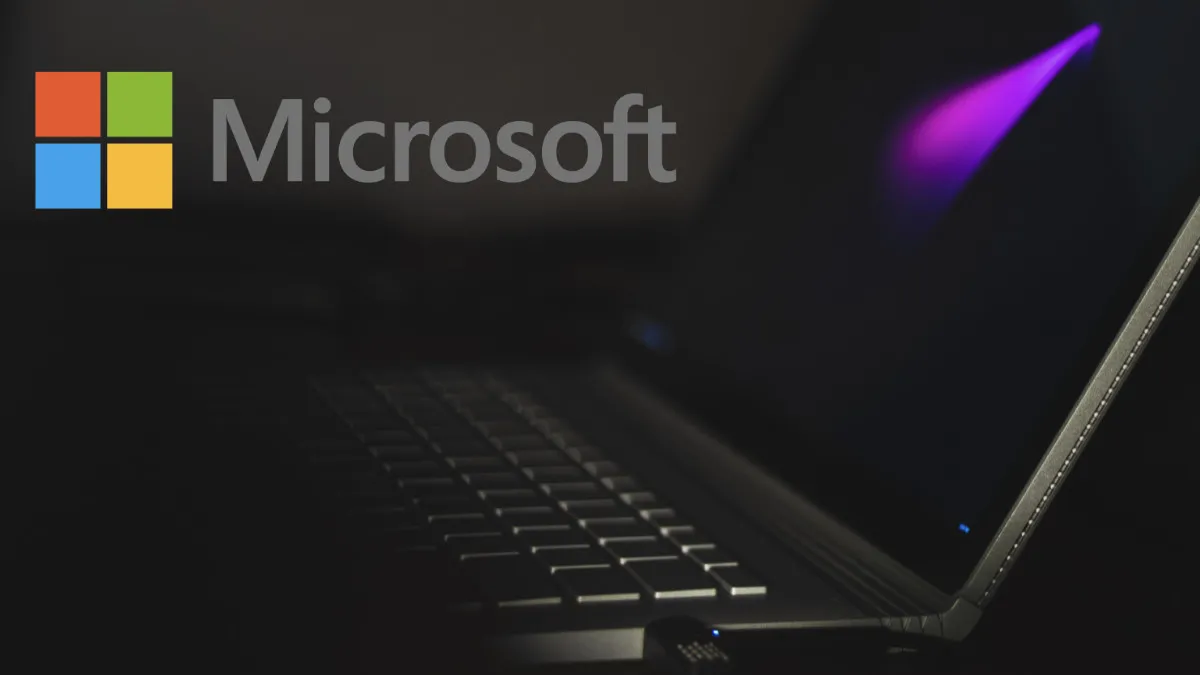 Microsoft Logo And Computer