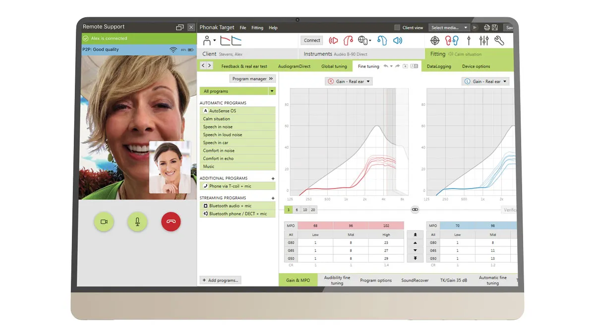 Audiologist View Phonak Remote Support