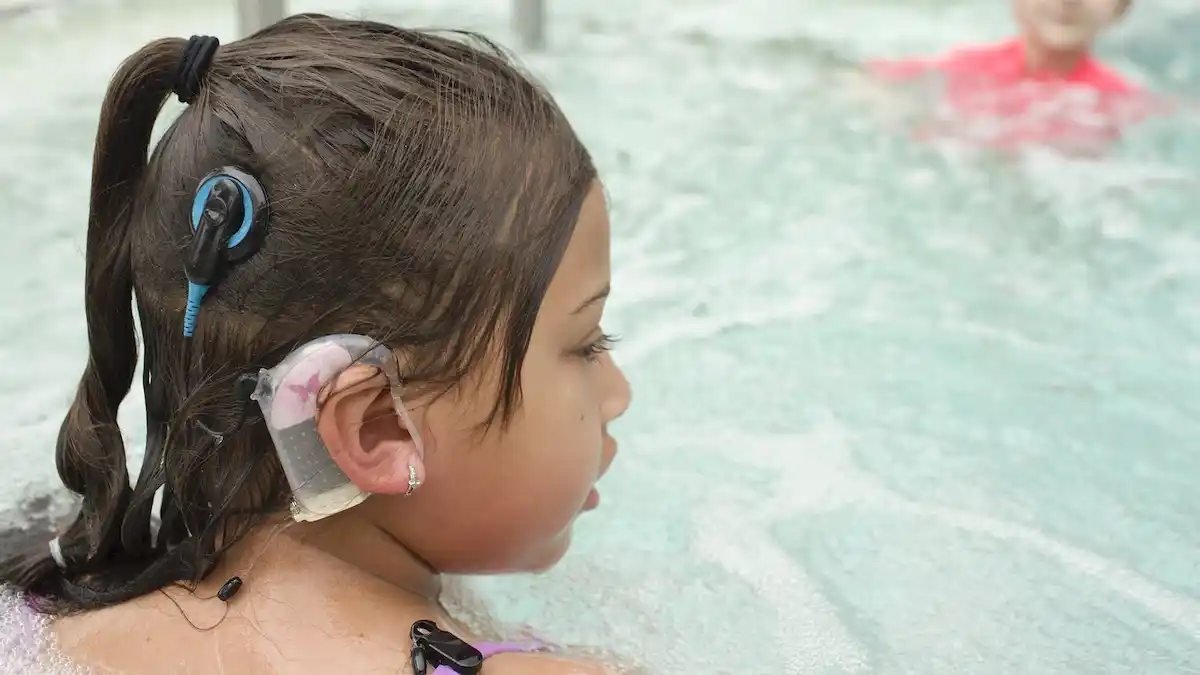 Cochlear Implant in Pool