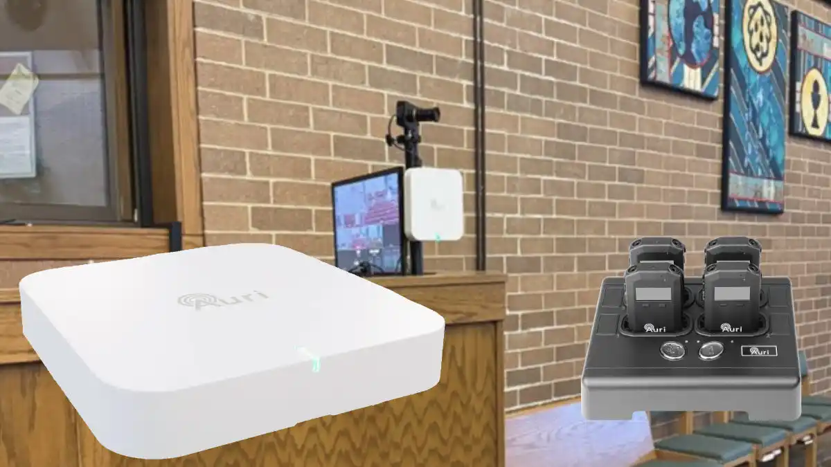 Auri Auracast broadcasting system in a church