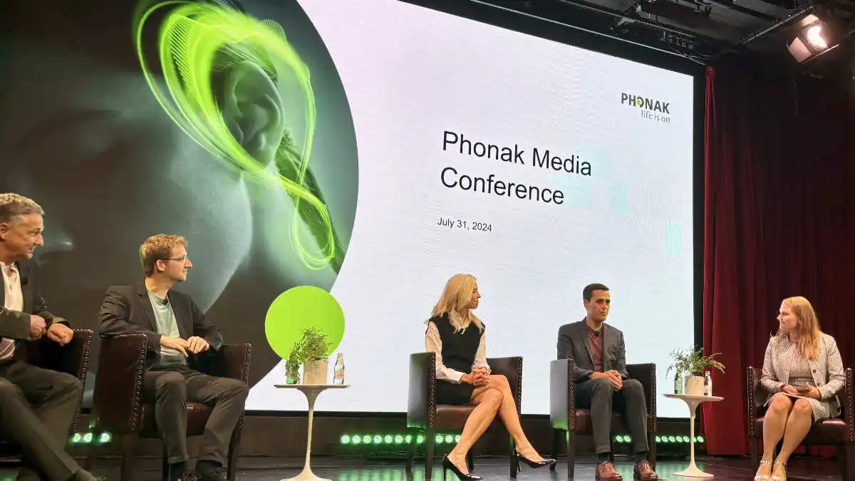 Panel discussion of 5 people for NYC Phonak Media Conference
