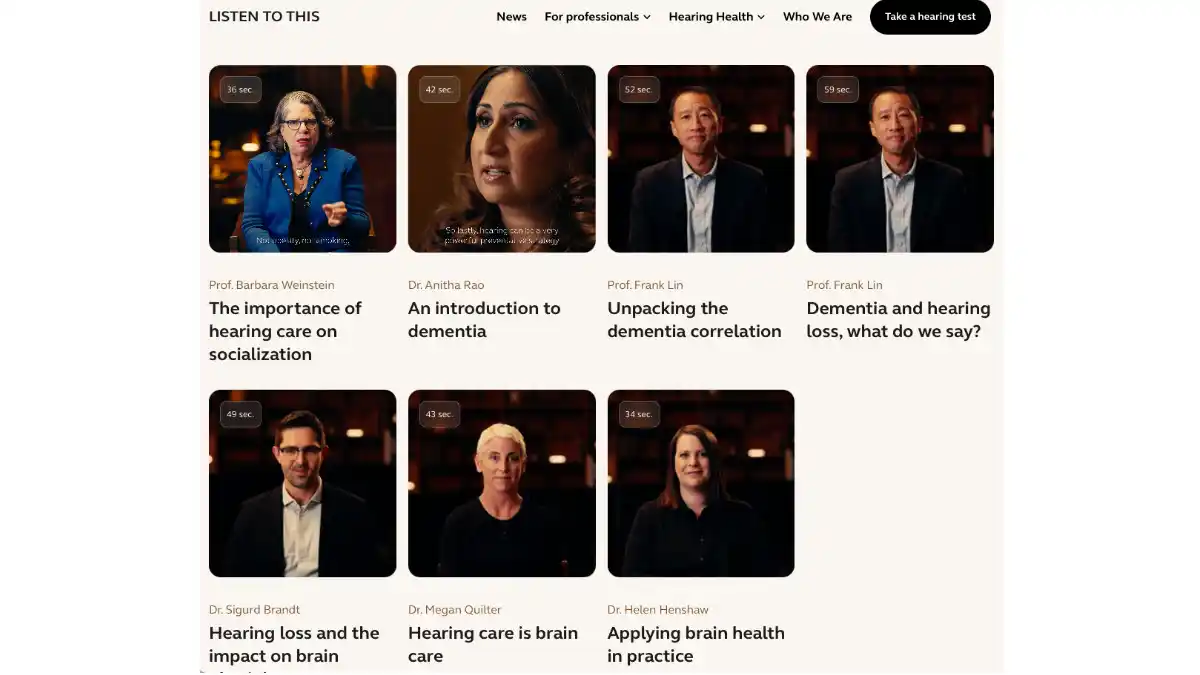 The masterclass section of the LISTEN TO THIS website features presentations from world-leading researchers and experts on hearing loss and related issues.