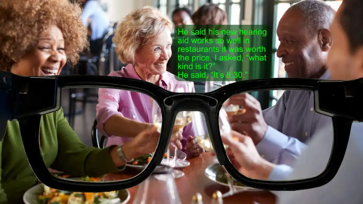 XanderGlasses powered by Vuzix display real-time captions of what other people are saying. 