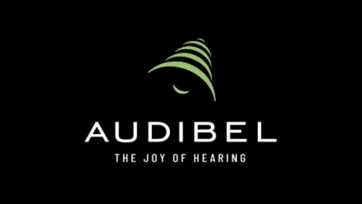 Audibel logo with "The Joy of Hearing" tagline