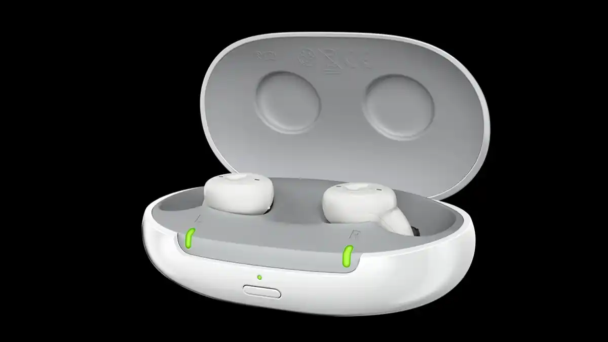 Signia Active Pro IX and portable charger carries an extra 3 charges for on-the-go power.