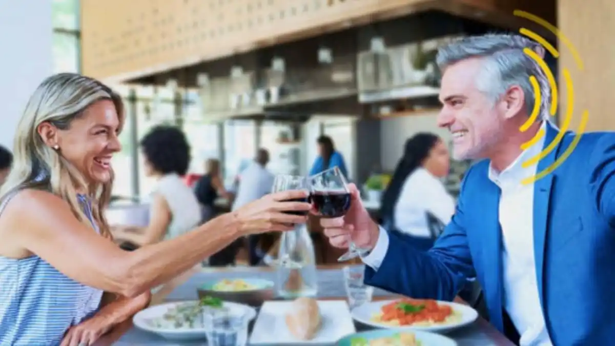 The Jabra Enhance Select line is designed to prioritize speech and reduce background noise in complex listening situations like a bar, restaurant, or noisy workplace.