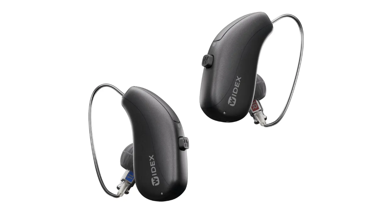 Widex Allure is available in a small, sleek receiver-in-canal form factor with 10 color options.