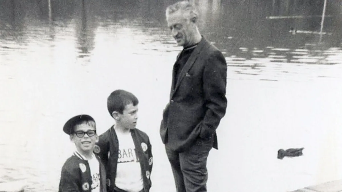 The author as a child (far left) with his older brother and great uncle.