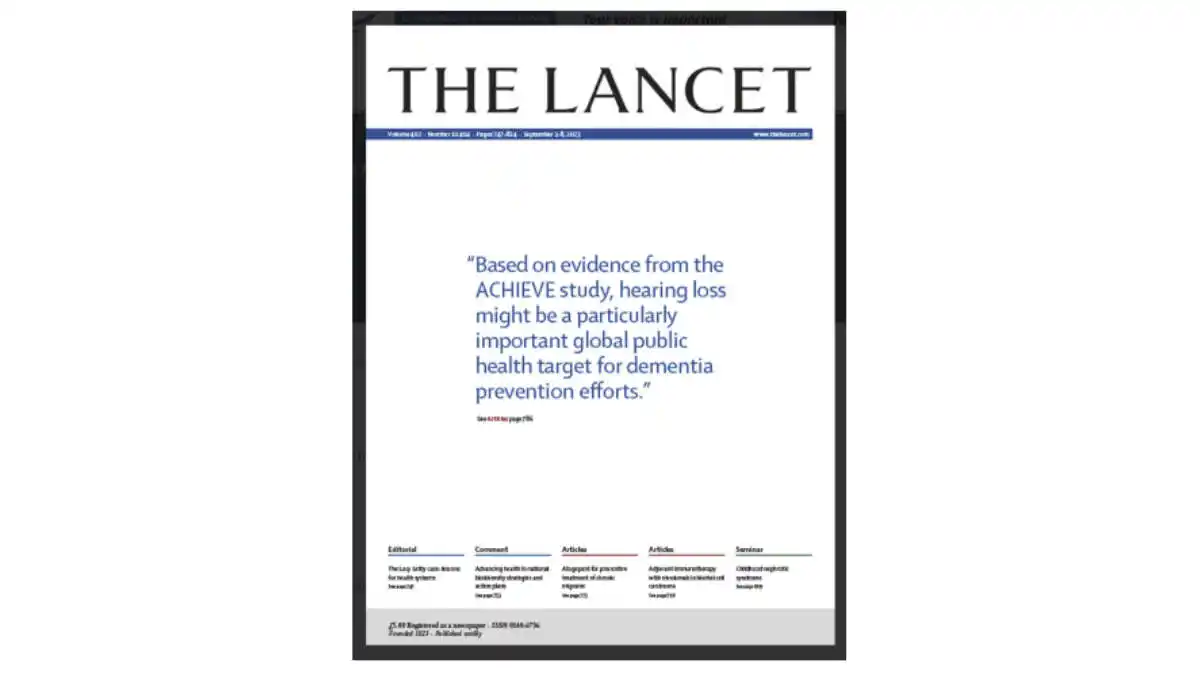 Front cover of September 2023 edition of The Lancet
