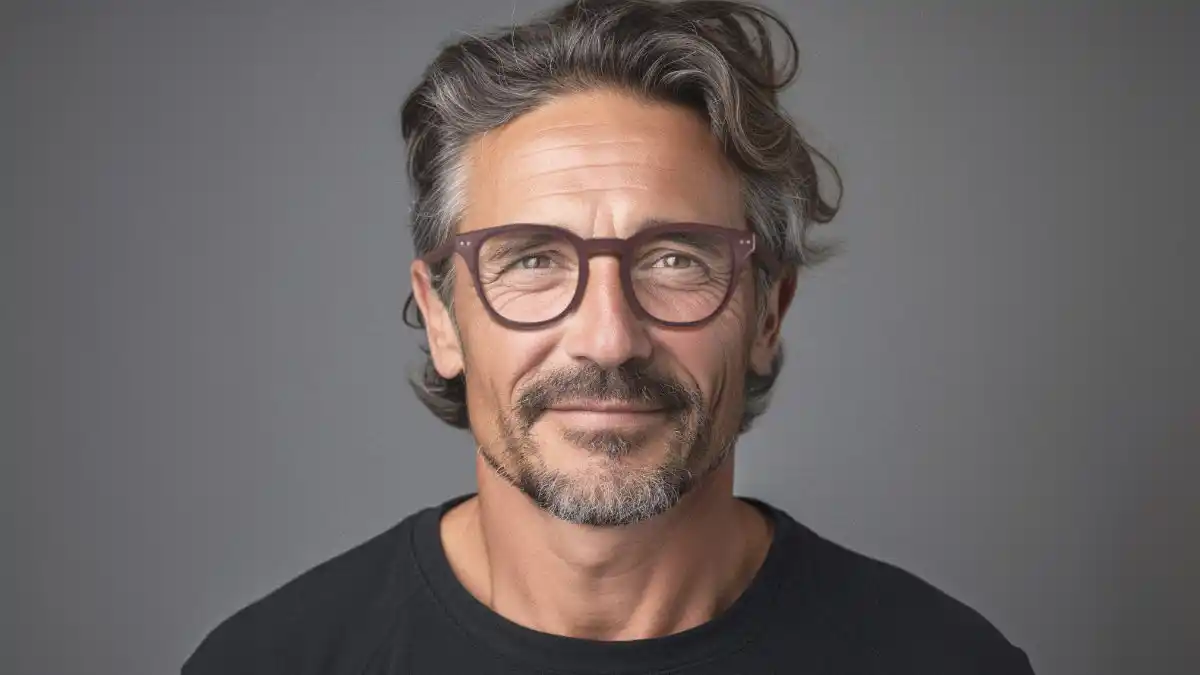 Man wearing Nuance Audio Glasses