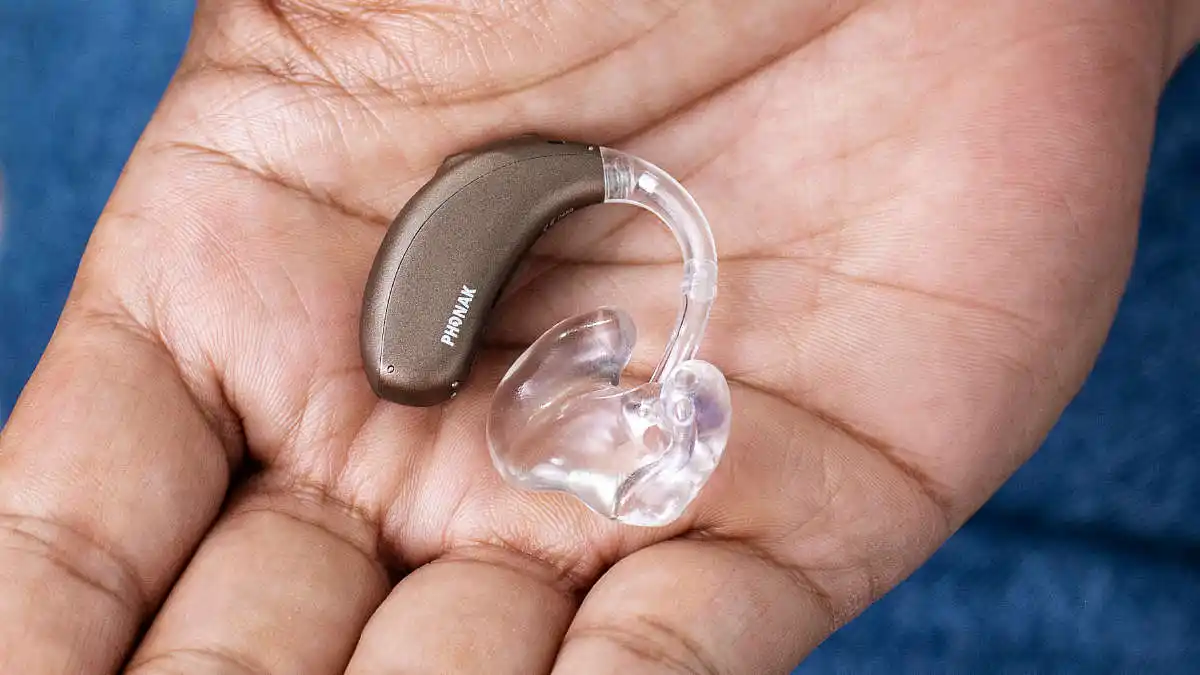 Powerful technology in a small package, Naída Lumity hearing aids use artificial intelligence to analyze the environment 700 times per second and automatically adapt to the wearer's unique listening environment.  