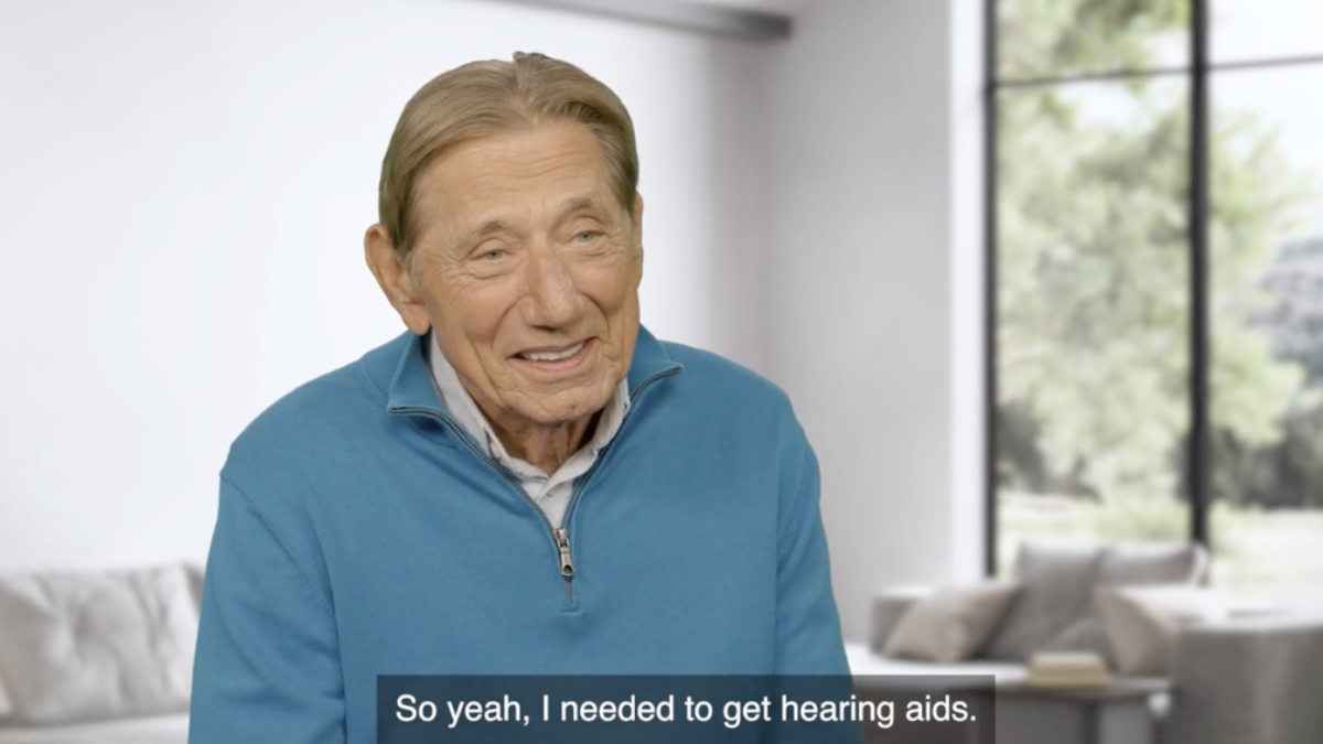 NFL Hall of Fame quarterback Joe Namath is often featured prominently in MDHearing commercials and advertising.