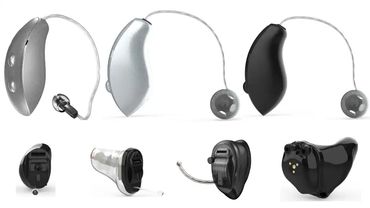Miracle Ear BLISS hearing aids in RIC, ITC, CIC, and IIC styles