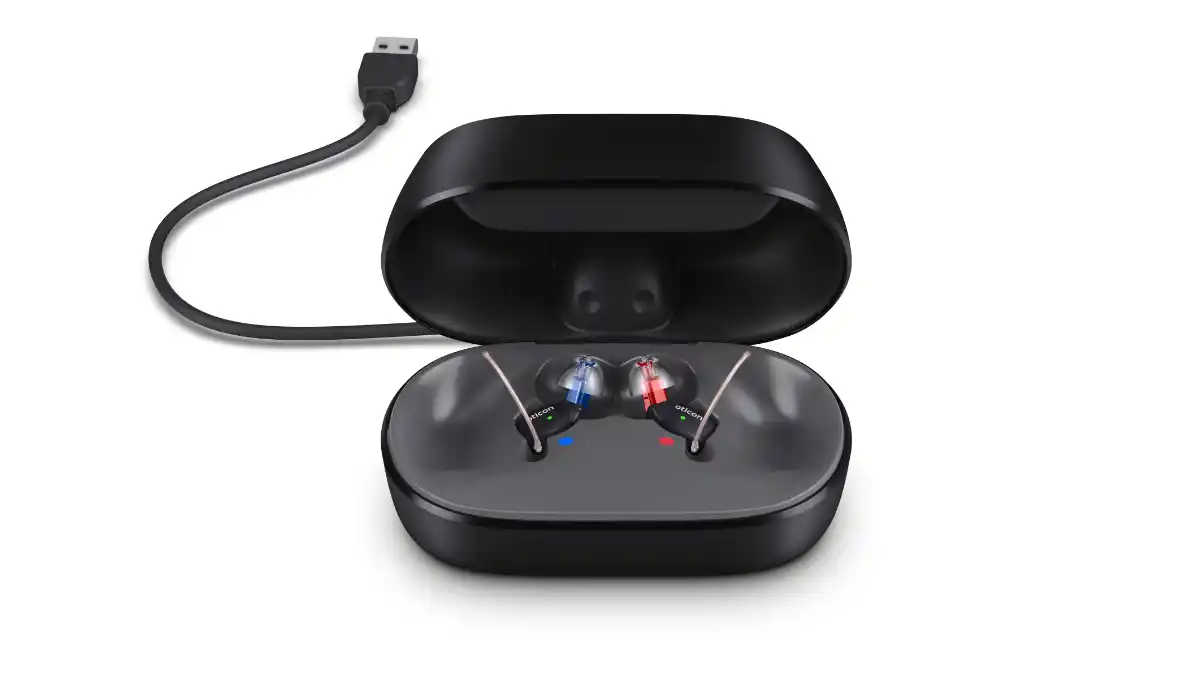 Zeal hearing aids in the Smartcharger.
