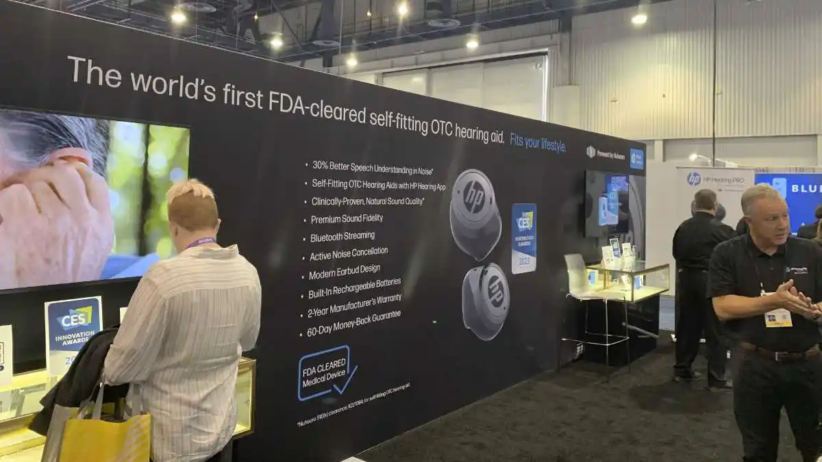 Nuheara's CES 2023 exhibit booth