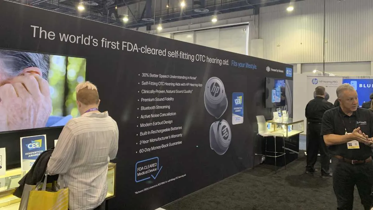 Nuheara's CES 2023 exhibit booth