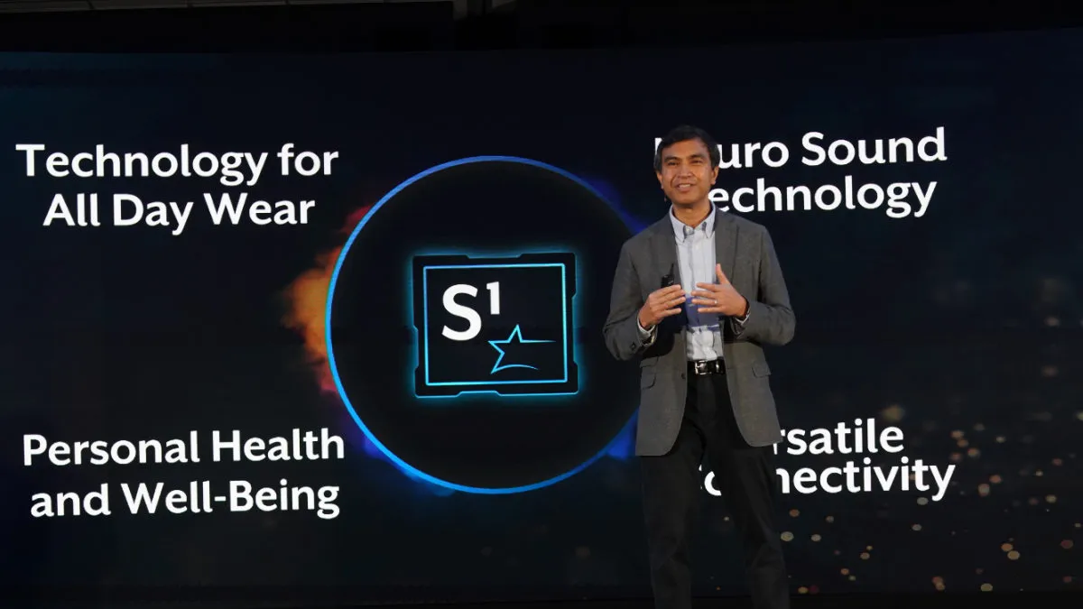 Starkey CTO  and EVP of Engineering Achin Bhomik, PhD, presents the keynote at the 2023 tinyML Summit.