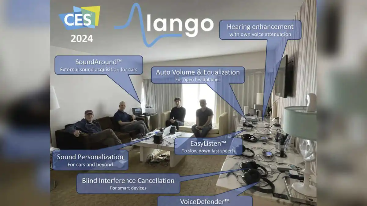 Alango is showing its variety of assistive devices and technologies at CES 2024.