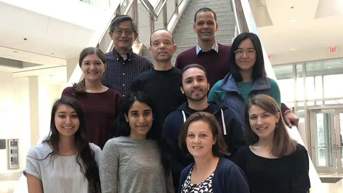 Matthew Kelley, PhD, (middle of back row) and his colleagues in the Laboratory of Cochlear Development at the National Institutes of Health (NIH) have been researching cellular and the molecular development of the mammalian cochlea.