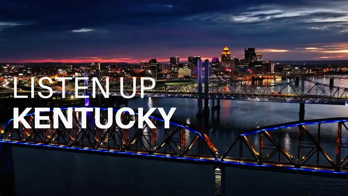 Image of Listen Up Kentucky video PSA (available on Vimeo at https://vimeo.com/1187424769).