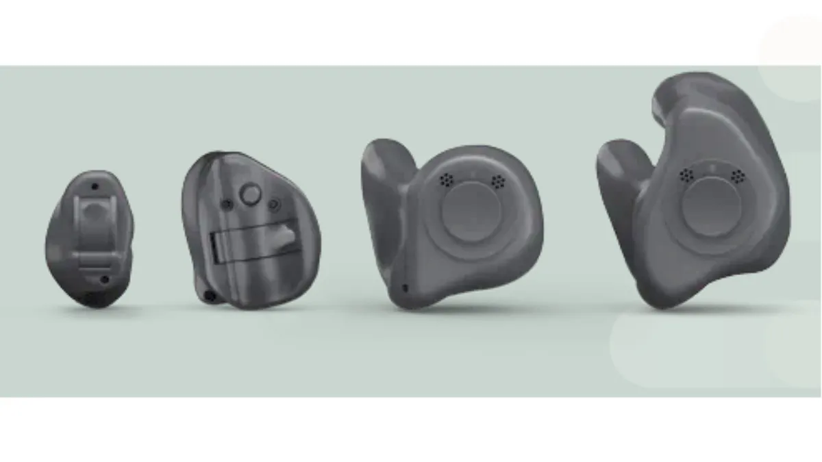 Jabra Enhance Pro 20 Custom Completely-in-Canal (CIC, size 10 battery), in-the-canal (ITC, size 312 battery), and rechargeable ITC and In-the-Ear (ITE) hearing aids. All except the CIC offer Bluetooth LE audio streaming with Auracast.