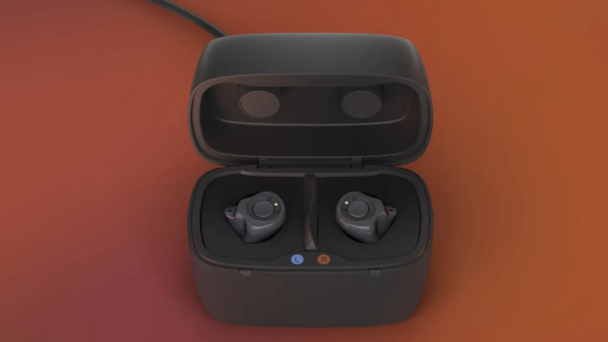 Nexia Custom Charger with ITE hearing aids.