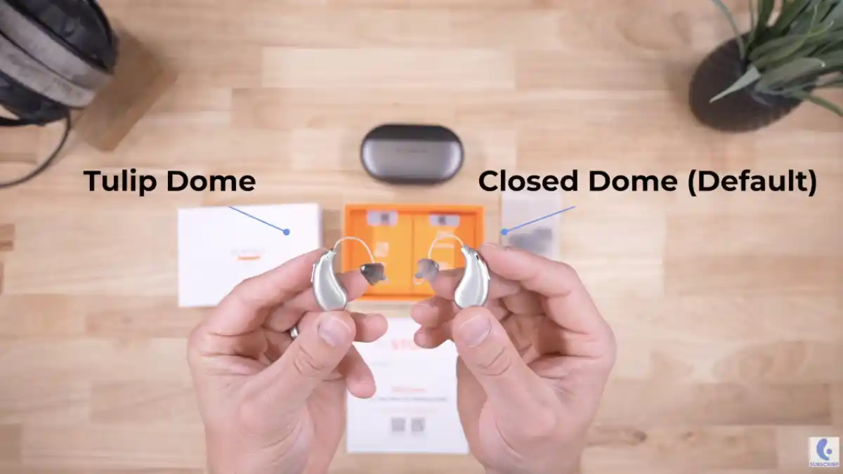 The eartip domes you select can make a big difference in your wearing experience. Although the Beyond Pro is shipped with the Closed Dome already installed, the more open-fit Tulip Dome is probably the better choice for most mild-to-moderate hearing aid wearers unless listening to music/audio streaming is your priority or your hearing loss is more severe.