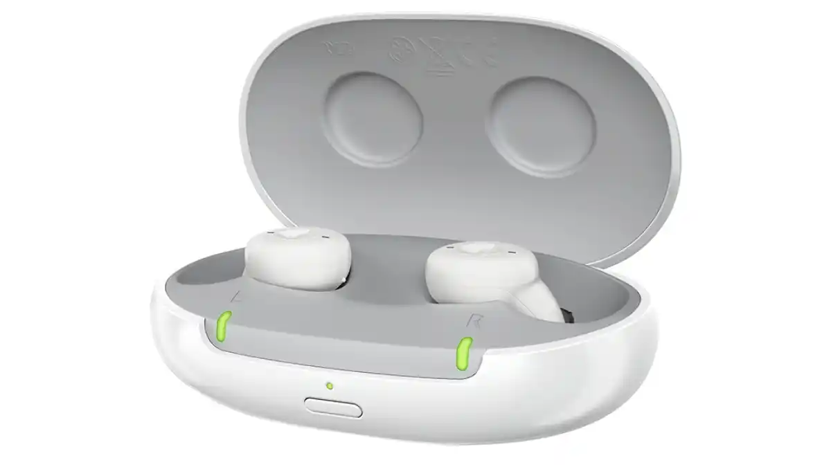 Signia Active Pro IX mit tragbarem Ladeetui.