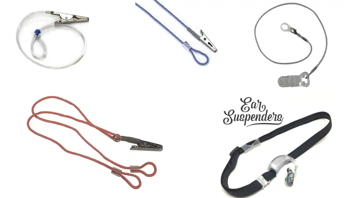 There are a lot of different styles of retention clips, headbands, and different attachment devices that can be purchased for hearing aids. Many are particularly useful for sports enthusiasts. Images from Oaktree Products.