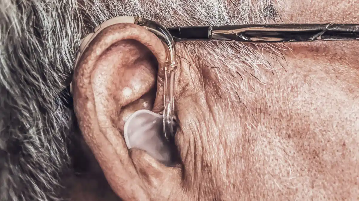 A hearing aid with earmold