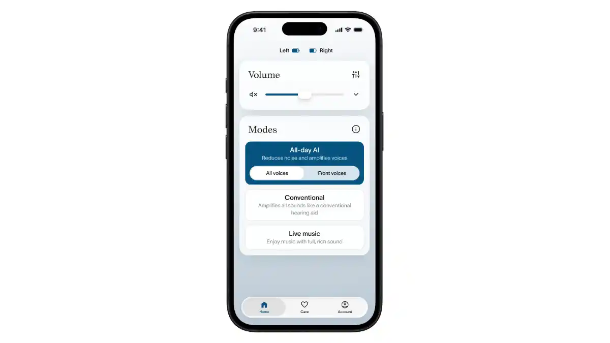 Main control screen of Fortell AI 2.0 app