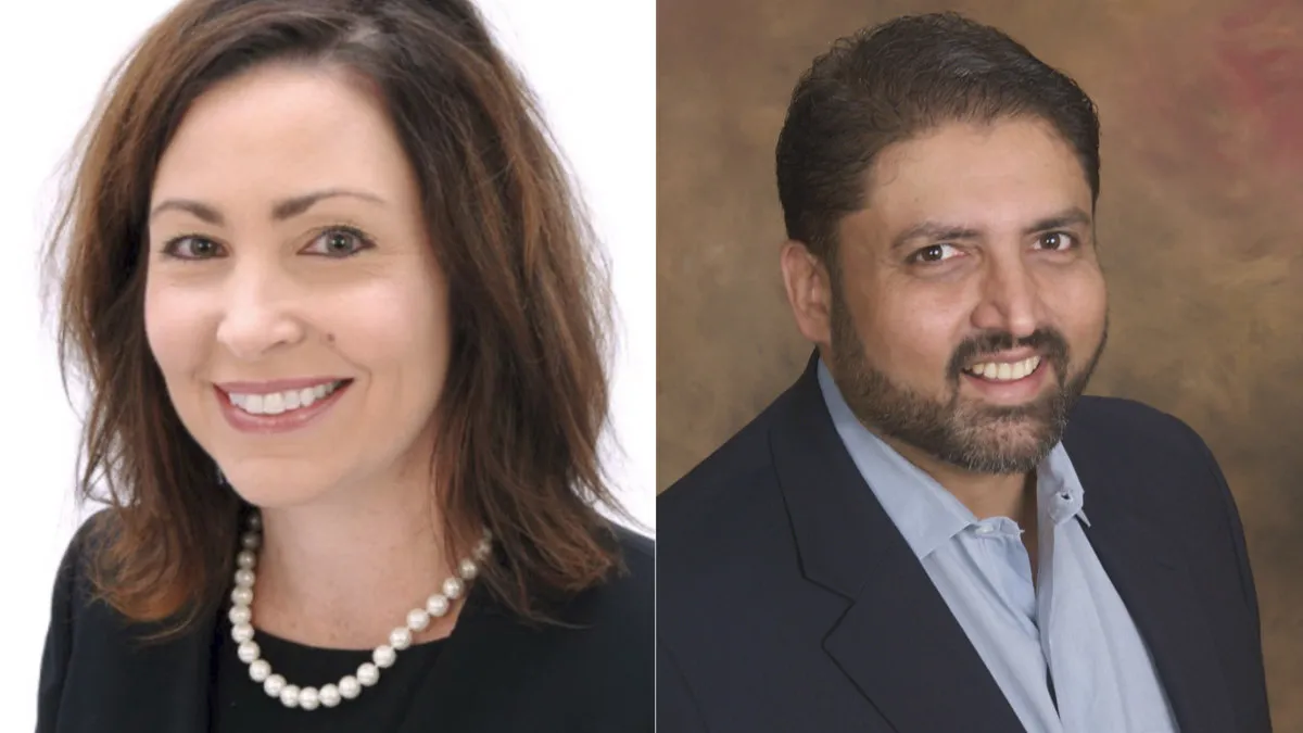 ADA Executive Director Stephanie Czuhajewski, MPH, CAE, and President Amyn Amlani, PhD.