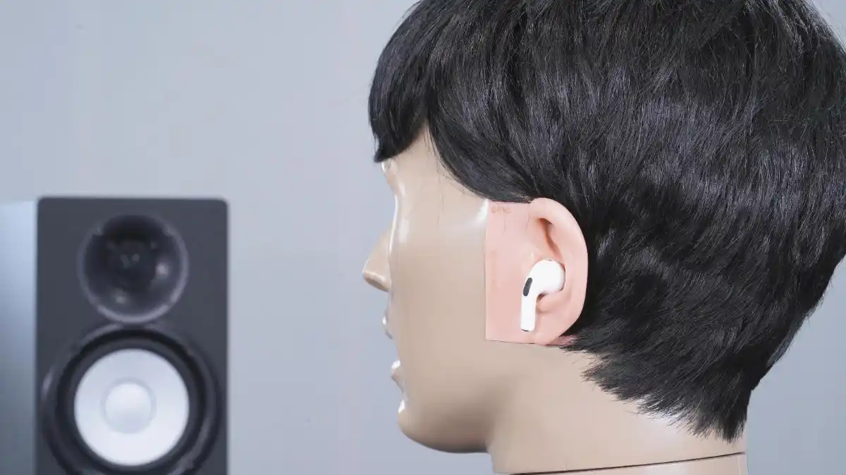 Apple Airpods Pro 2 being tested in the HearAdvisor lab.