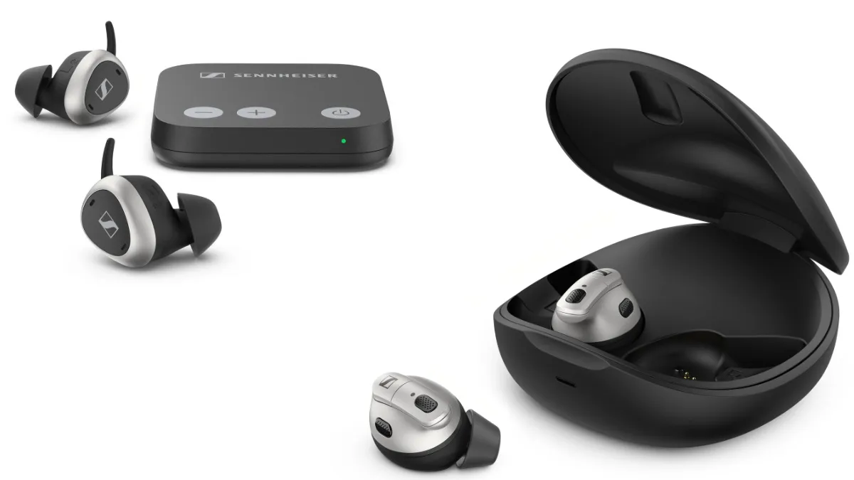 Sennheisers TV Clear zum Fernsehen und Conversation Clear Plus Ohrhörer.
