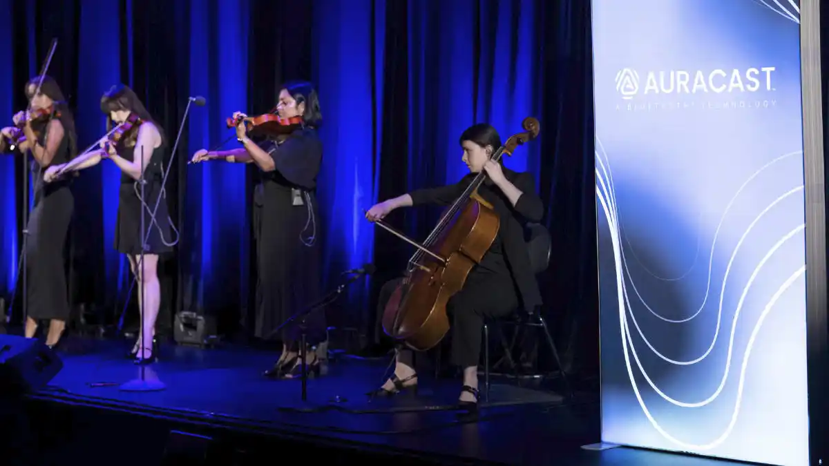 Violinists heard with Auracast at Sydney Opera House