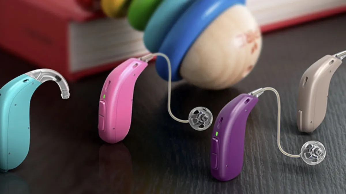 Opn Play comes in a range of 12 colors along with decorative stickers that let children lend their own personalities to the hearing aids.