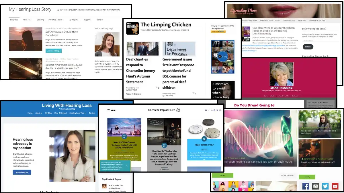 Just a few of the author's favorite blog pages that are filled with tips, advice, stories, and "life hacks" for living well with hearing loss.